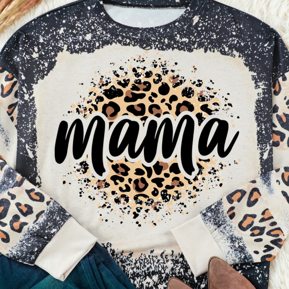 MAMA Leopard Crewneck
